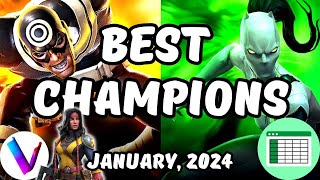 Best Champions Ranked amp Tier List  January 2024  Vegas Tier List amp Spreadsheet  Bullseye MCoC [upl. by Muire]