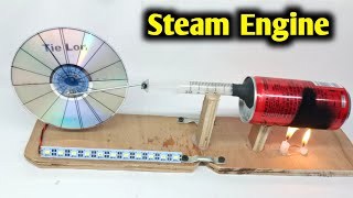 How to make steam engine at home very easy  How to convert energy into electricity  free energy [upl. by Ahsie]