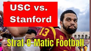 StratOMatic College Football USC Caleb Williams vs Stanford [upl. by Athenian]