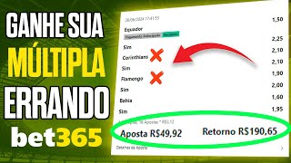 O SEGREDO DAS APOSTAS MÚLTIPLAS NA BET365 • GANHE MESMO ERRANDO ❌✅ [upl. by Atazroglam]