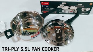 Prestige TriPly 35Liter Pressure Pan Cooker  Triply Steel Pressure Cooker  Hindi [upl. by Pump]