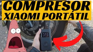 COMPRESOR eléctrico XIAOMI El INFLADOR portátil para tu MOTO REVIEW y PRUEBA Bomba de aire MIJIA [upl. by Judy]