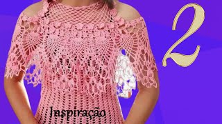 BLUSA DE CROCHÊ CIGANINHA PARTE 2 [upl. by Minne]