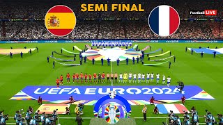 SPAIN vs FRANCE  Semi Final UEFA Euro 2024  Full Match All Goals  Realistic PES Gameplay [upl. by Oliva87]