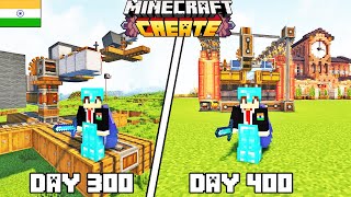 I Survived 400 Days In Create Mod Minecraft HardcoreHindi [upl. by Eednas]