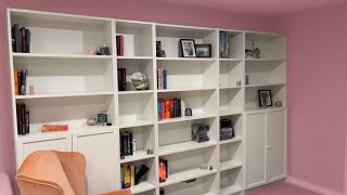 Building an IKEA BILLY Library in our Home [upl. by Marashio911]