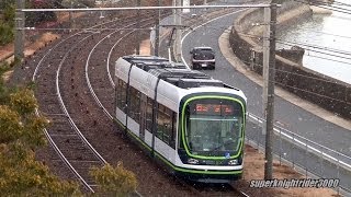 広島電鉄 『GREENMOVER LEX』 新型低床車両1000形1005号 宮島線で試運転 地御前→阿品東 20142 [upl. by Thatcher]