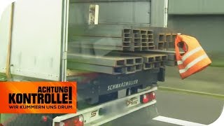 LKW hat Überbreite durch geöffnete Türen Darf er weiterfahren  Achtung Kontrolle  kabel eins [upl. by Fortunia44]