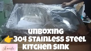 Unboxing 304 Stainless Steel Kitchen Sink onlineshopping online shopping [upl. by Wolram205]