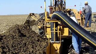 Farm Drainage in Illinois Tiling Machine [upl. by Soiritos211]