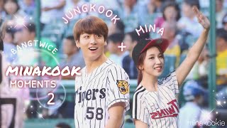 BTS Jungkook ♡ TWICE Mina Moments 2  정국 x미나 [upl. by Vi]