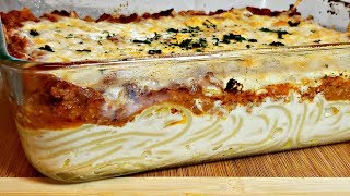 Cheesy BAKED SPAGHETTI Recipe  Millionare Spaghetti is the best of both worlds [upl. by Ahsiki]