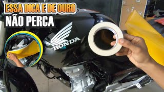 COMO FAZER CORTE SEM ARRANHAR O TANQUE DA MOTO DO CLIENTE [upl. by Alathia]