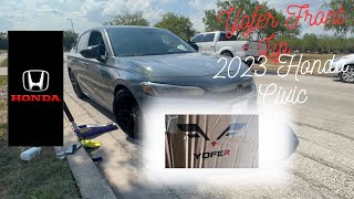 Installing a Yofer Front Lip on a 2023 Honda Civic [upl. by Everson]