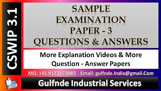 CSWIP 31 II Welding Inspector II Paper 3 II Exam Questions Answers [upl. by Gomer]