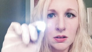 ASMR Medical Exam Eyes and Scalp  Pen Light Whisper and Two Types of Gloves [upl. by Ephram38]