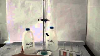 Titration 2 Sulfuric acid Sodium hydroxide [upl. by Anewor747]