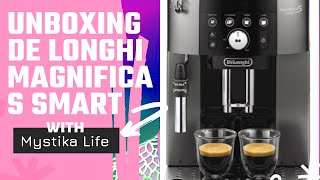 DeLonghi Magnifica S Smart UnboxingHow to use it for the first time [upl. by Harod]