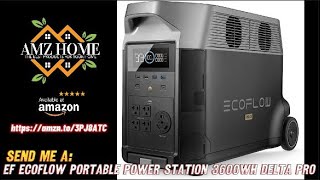 Review EF ECOFLOW Portable Power Station 3600Wh DELTA Pro 120V AC Outlets x 5 3600W 27H Amazon [upl. by Aihcats]