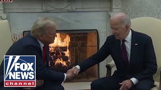 Biden congratulates Trump during historic Oval Office meeting Welcome back [upl. by Hareemas879]