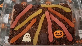 Halloween Dirt Cake Recipe  Fun Chocolate Treat Dessert Idea [upl. by Ahseinad]