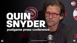 Hawks vs Nets Postgame Press Conference Quin Snyder [upl. by Jeffie]