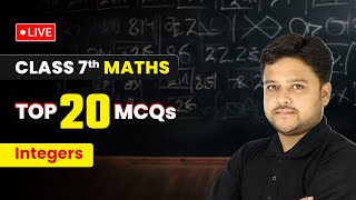 Integers  Top 20 MCQs  Class 7 Maths Chapter 1  LIVE [upl. by Nannerb]