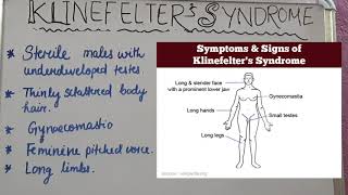 KLINEFELTER SYNDROMEXXY  signs symptoms [upl. by Syverson]