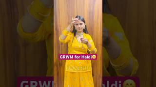 तो अब चलते है हल्दी लगाने 😅  How to get ready for haldi function shorts grwm haldi dress [upl. by Gnuoy]