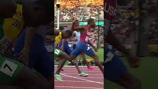 Its NOAH LYLES 🦁 worldathleticschamps trackandfield athletics olympics sprint [upl. by Enaamuj]