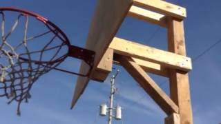 How to build a basketball hoop for cheap part 5 [upl. by Auria]