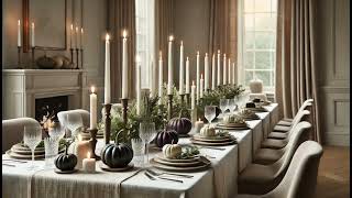 Elegant Thanksgiving Dinner by the Fireplace  1 Hour of Classic Jazz Ambiance [upl. by Salokin316]