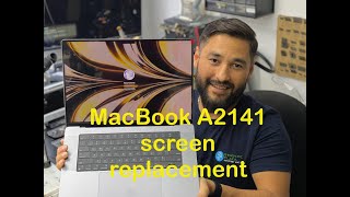 Macbook Pro 16 A2141 2019 Step by step Replacement замена стекла на Macbook Pro A2141 [upl. by Langdon442]