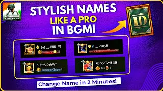 Bgmi Me Stylish Name Kaise Likhe  How to Change Name in Bgmi bgmi endgamer [upl. by Josi]