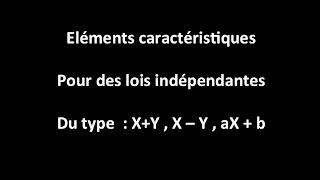 Espérance et variance pour des variables indépendantes du type  XY  XY  aXb [upl. by Bander]