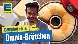 Brötchen backen im Omnia Backofen  Einfache Camping Rezepte  Camping mit Isi [upl. by Delaryd]