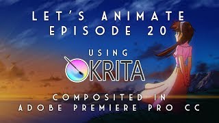 Lets Animate Ep 20  Krita Windy Sunset Anime Girl 🌅 [upl. by Asir]