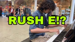 15 year old pianist plays RUSH E in public the hardest piano song in the world [upl. by Schaffel39]