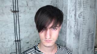 how to cut mens haircut with long fringe [upl. by Nagar]