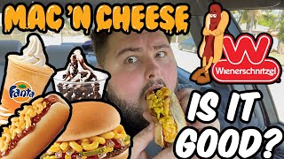 Wienerschnitzel Mac n Cheese Menu amp Brownie Sundae Review [upl. by Flodur156]