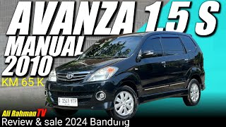 AVANZA 15 S MANUAL 2010 HITAM  INTERIORNYA CAKEP BANGET  ALI RAHMAN TV  BANDUNG [upl. by Sherm]