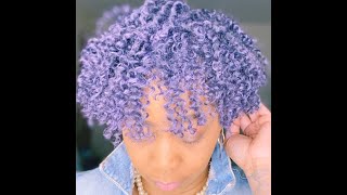 Black Hair to Purple Hair with ORS Curls Unleashed Color Blast [upl. by Ailicec796]