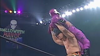 Eddie Guerrero vs Rey Mysterio  Cruiserweight Championship vs Mask Match Halloween Havoc 1997 [upl. by Hawkins]