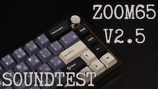 Zoom65 V25 SE Black Full Soundtest Using Akko Pro Switches [upl. by Tymothy]