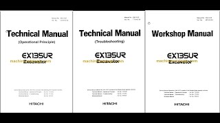 Hitachi EX135UR Technicial and Workshop Manual [upl. by Akineg346]