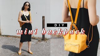 DIY MINI BACKPACK ✨🎒✨Anello Style  WITHWENDY [upl. by Russel]