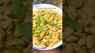 Cannellini Beans with Zucchini beansrecipe healthyrecipes easyrecipe easytomake meals food [upl. by Nahtal949]