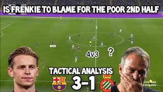 Why FCBarcelona quot STRUGGLED quot In The Second Half Against rcdespanyol  Tactical Analysis [upl. by Sherborn658]