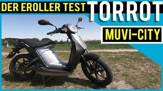 Torrot Muvi City Eroller mit 50kmh Speedtest Steigung Bremse Fahrwerk Test Review DEUGER [upl. by Idihc]