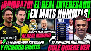 ¡BOMBAZO EL REAL MADRID ESTA SONDEANDO el FICHAJE de el CENTRAL ALEMÁN HUMMELS  LLEGARÍA LIBRE [upl. by Eesyak899]